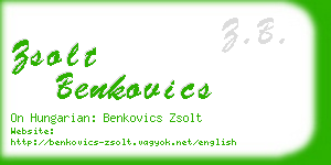 zsolt benkovics business card